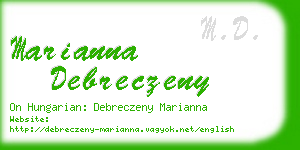 marianna debreczeny business card